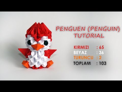 3D Origami Penguen Yapımı (Penguin Tutorial)