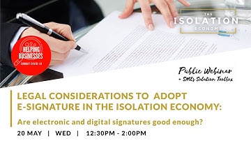 Legal considerations to adopt E-Signature