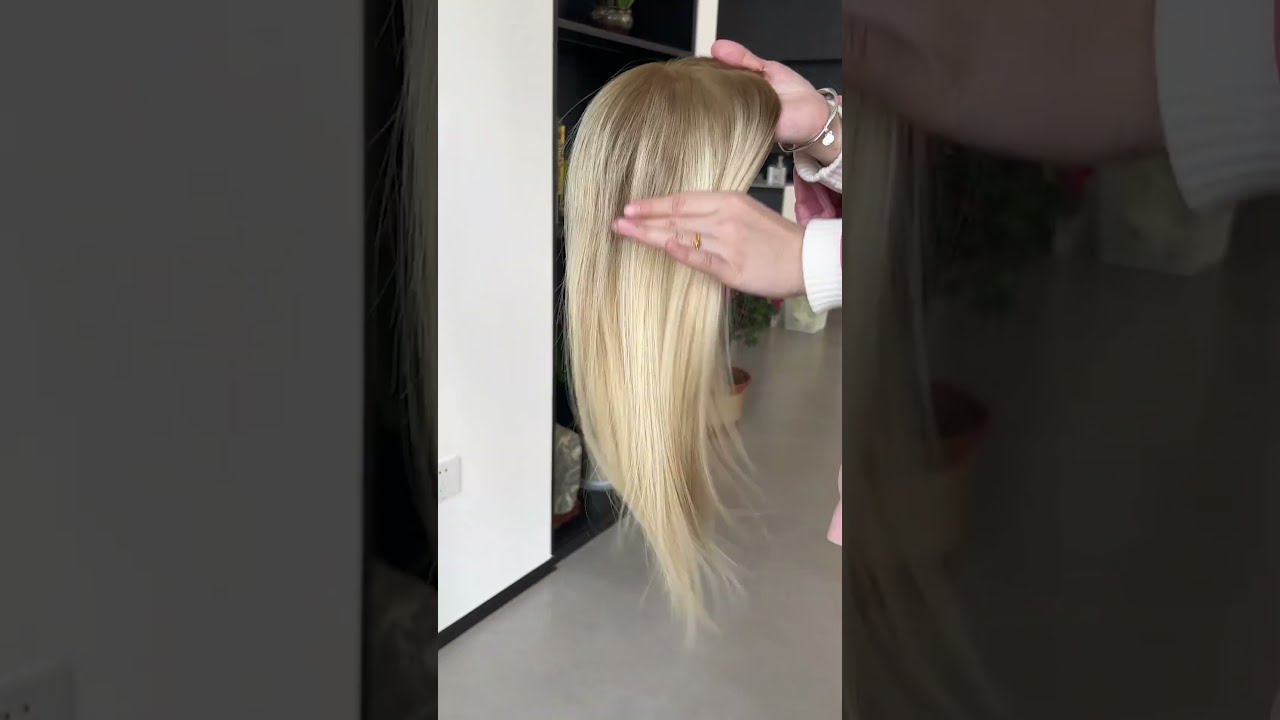 Ombre Hair Color Realistic Natural Hair Parting Human Hair Topper 