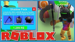 Buying *NEW* Shadow Sickle + Shadow Unicorn + Shadow Dominus - Roblox Mining Simulator