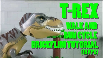 LEGO T rex Walk and Run Cycle Tutorial (15 fps)