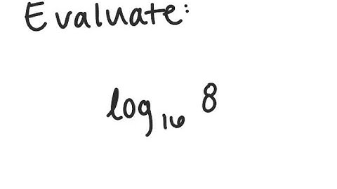 Logarithms: Evaluate log_16 (8)