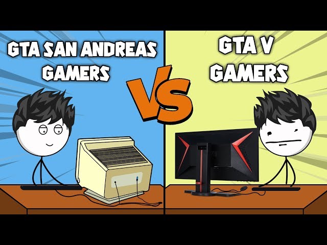 GTA San Andreas Gamers VS GTA V Gamers class=