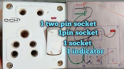 1 Switch, 1 5Pin Socket, 1 2Pin Socket Connection | Board WiringWiring | 1 Switch, 2 Socket Wiring