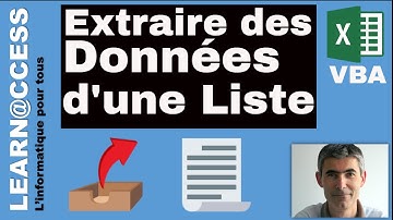 Excel VBA - Comment extraire des Données d