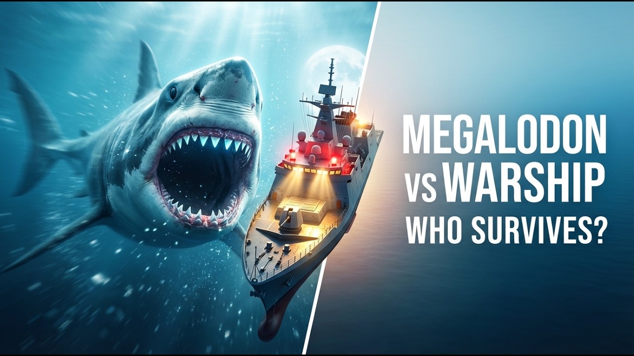 GIANT Megalodon Attacks Stealth Destroyer – No Escape - Monster vs ...