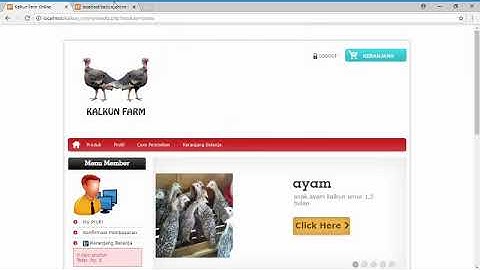 Source Code Website Penjualan Ayam Kalkun PHP MySql