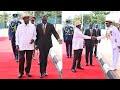 SEE HOW PRESIDENT YOWERI MUSEVENI WAS RECEIVED BY PRESIDENT RUTO AT THE STATE HOUSE, NAIROBI.