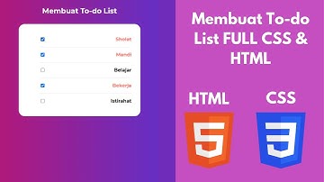 Membuat To-Do List dengan FULL HTML & CSS ‼️