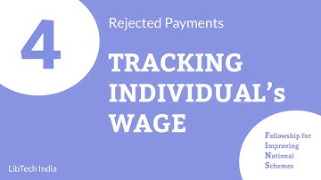 Tracking Rejected Wage of an Individual Worker (MIS)