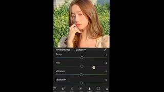 "PEACHY" photo editing tutorial in adobe lightroom app.............. screenshot 2