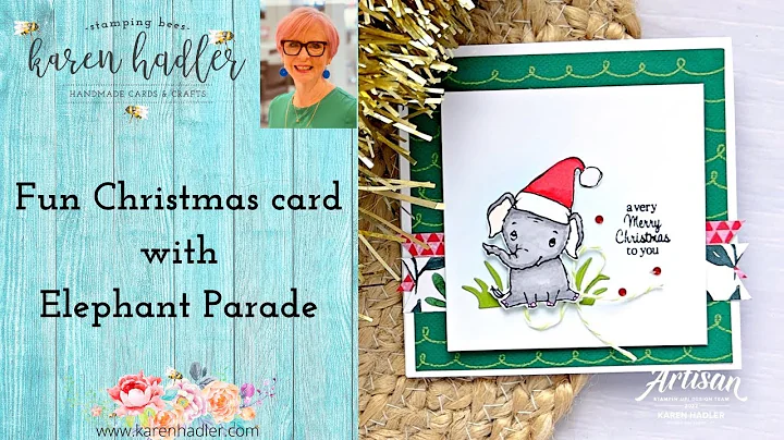 Fun Christmas Card with Elephant Parade