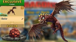 Cinder Shellfire Collection Max Lvl 134 An Mode - New Exclusive Sentinel - Dragonsrise Of Berk
