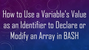 How to Use a Variable