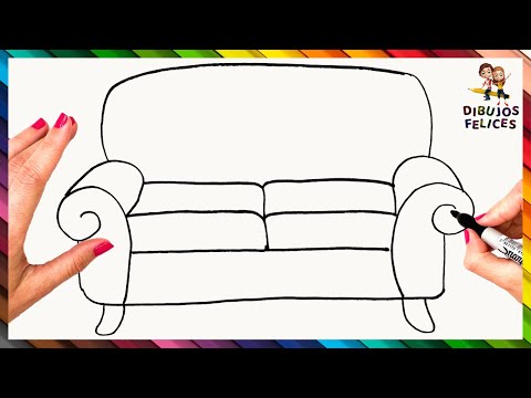 Cómo Dibujar Un Sofa Paso A Paso 🛋️ Dibujo De Sofa
