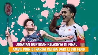 Yes! Jonatan Sumbangkan Poin Pertama, Kalahkan Li Shi Feng di Partai ke 3 Final Thomas Cup 2024