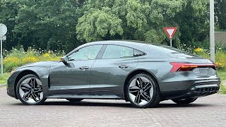 Audi NEW e-tron GT 2021 in 4K edition ZERO Daytona Grey 21 inch allows walk around & detail inside