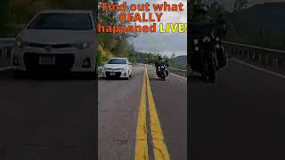 Crazy Harley Biker Chases Down ADV Rider for passing After Frog Jump Hell's Angels
