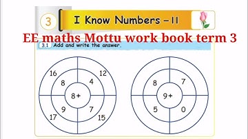 Ennum Ezhuthum maths term 3 Mottu work book unit 3 I know numbers II