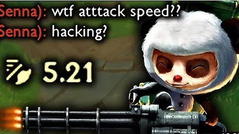 teemo with full attack speed 100% hacking ?