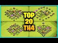 New best th4 base link wartrophy base top20 with link in clash of clans  th4 war base 2020