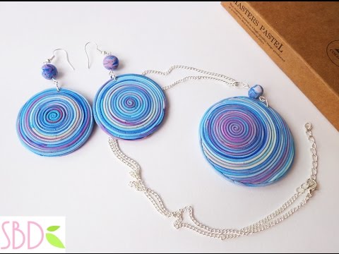 Gioielli fimo Spirale - DIY Fimo clay jewels Swirl