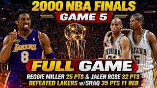 2000 NBA Finals Game 5 FULL GAME🔥| REGGIE MILLER &amp; JALEN ROSE vs SHAQ | Lakers vs Pacers | 6-16-2000