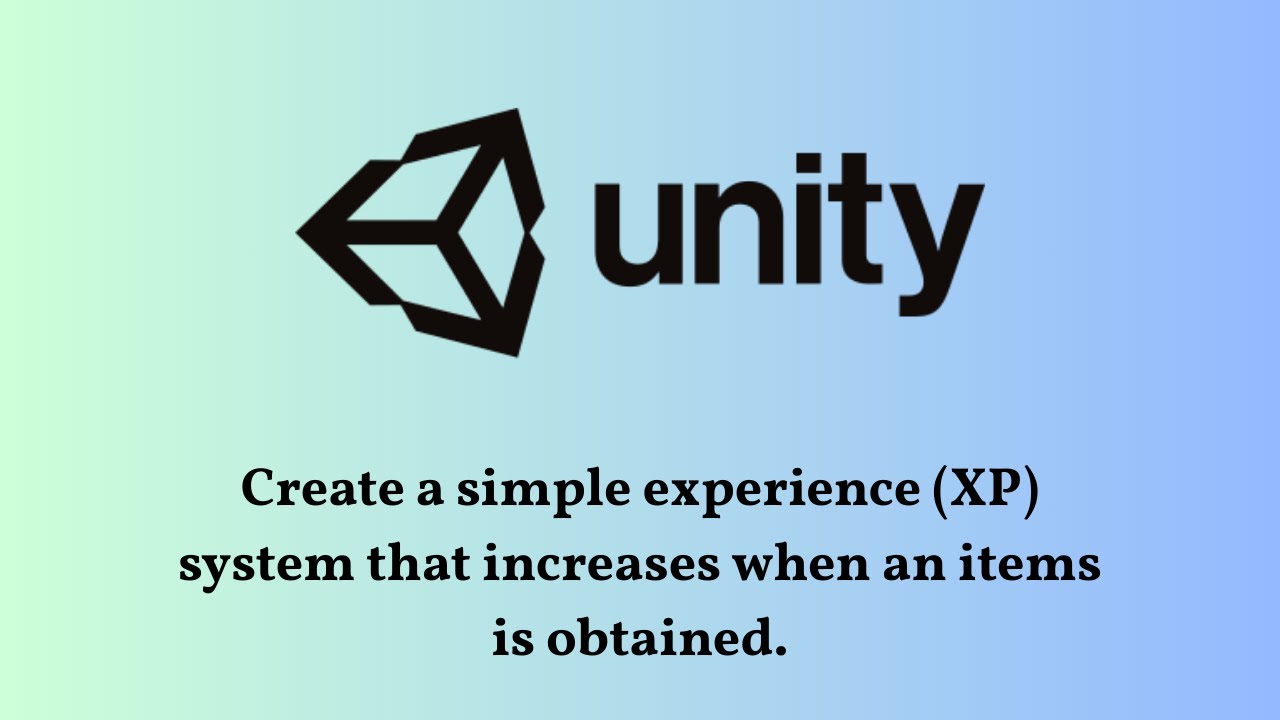 Exp System Create a simple experience (XP) system that increases when an items is ...