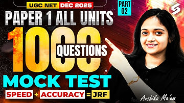 UGC NET Paper 1 | UGC NET Paper 1 All Units Mock Test | UGC NET Paper 1 By Anshika Pandey #2