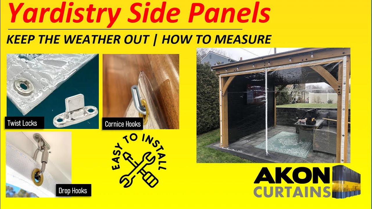 Yardistry Side Panels Clear Panels To Keep The Weather Out