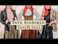 Dark academia thrift haul  cozy winter dark academia outfit ideas