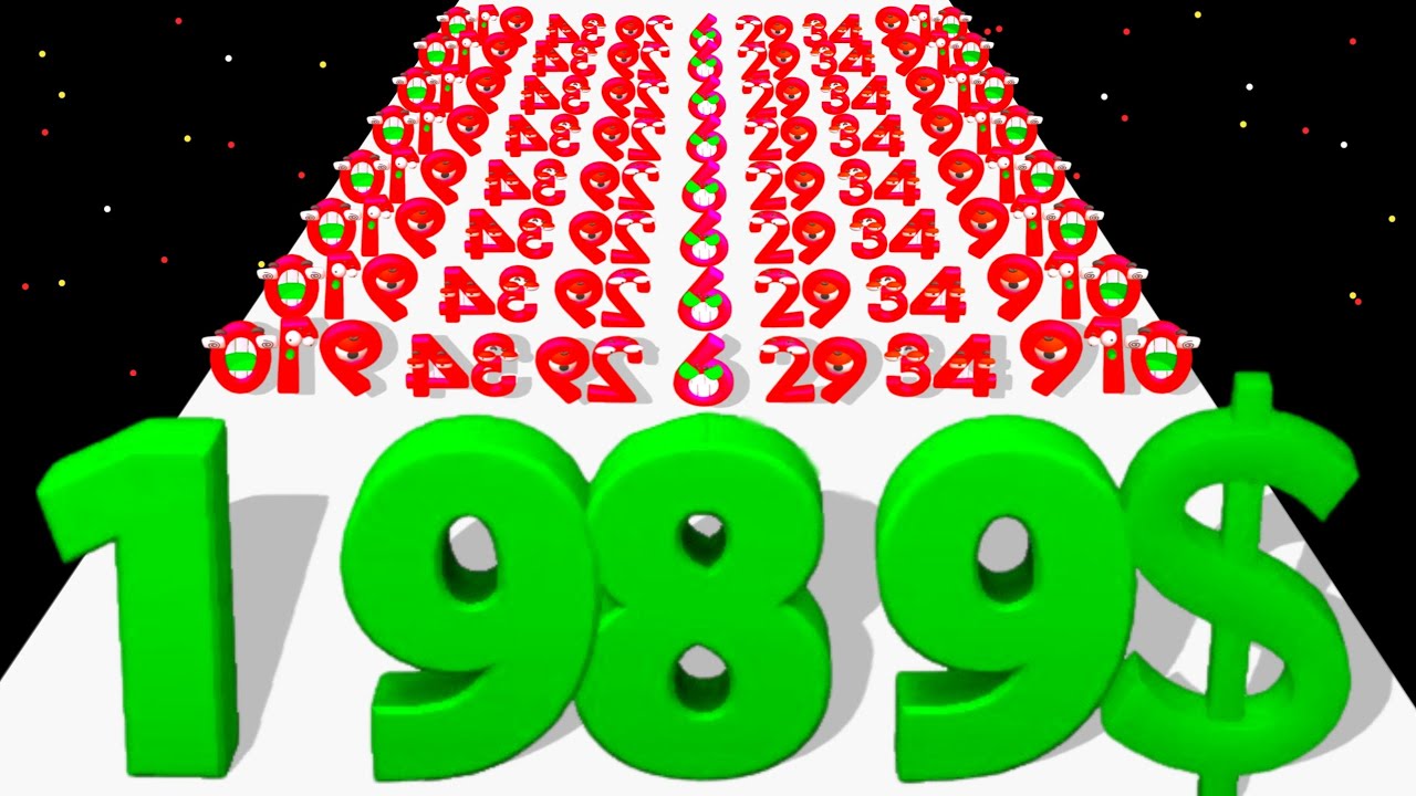 DIGIT SHOOTER RUN 3D, Number Master run & merge 2048 Android Gameplay ...