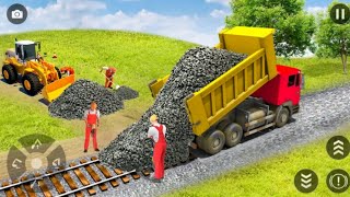 Train Build Railway Road Station - Excavator JCB Construction Simulator - Android Game screenshot 5