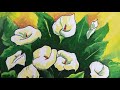 Poster color flower painting tutorial | calla lily flower poster color painting