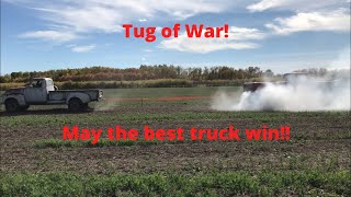 Tug a War!! with a 1950 Chevy and a 1983 Ford by Muddy Rascals 1,292 views 2 years ago 7 minutes, 22 seconds
