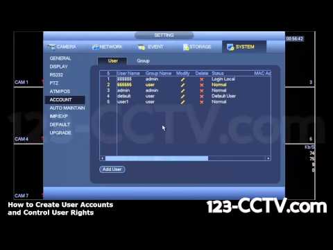 How To Create User Accounts and Control User Rights on Your DVR NVR