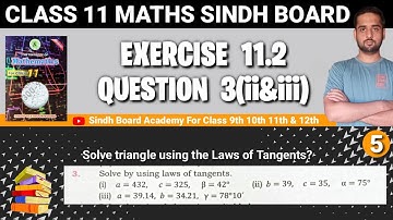 1st year Mathematics Sindh board unit 11 Exercise 11.2 Question 3(ii&iii) Appli. of Trigonometric