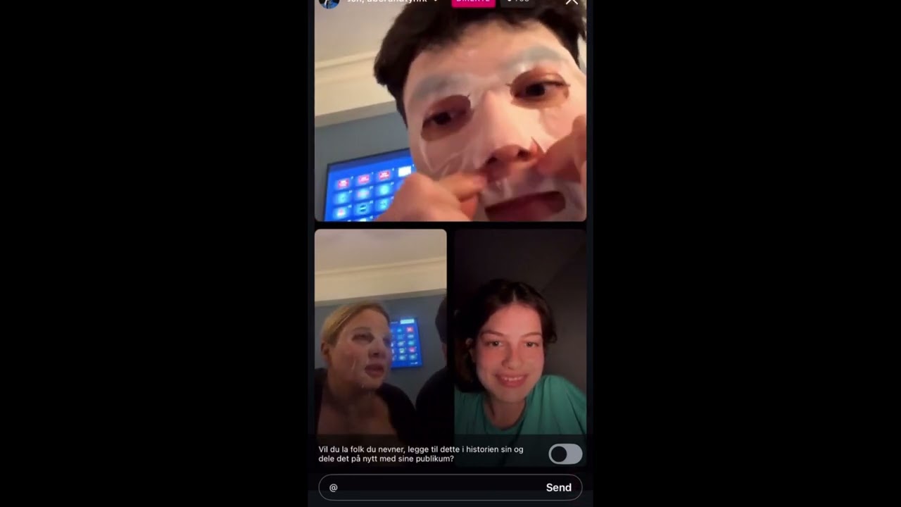 JJ, Sissal, Tynna, Adonxs and Kyle Instagram livestream