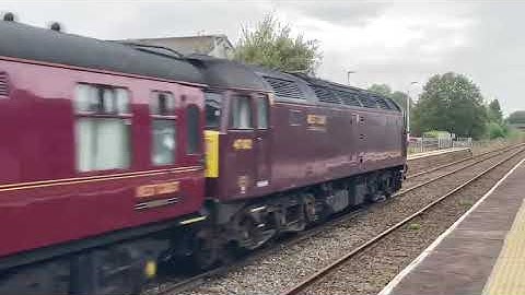 47 802 tows poorly Tangmere and its support coach through Bentham towards Carnforth tones 22/09/24
