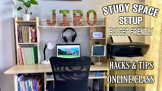 STUDY SPACE SET UP l HACKS & TIPS FOR ONLINE CLASS l BUDGET FRIENDLY l Heartjem Vlogs