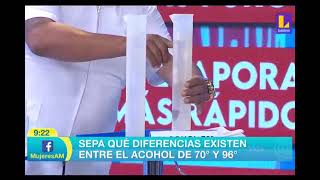 APRENDE A DIFERENCIAR UN ALCOHOL DE 96 CON UNO DE 70