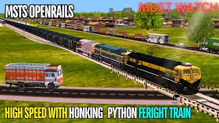 WDG4D + WDM3D PULLING PYTHON FREIGT TRAIN AND | BY PARA GAMING