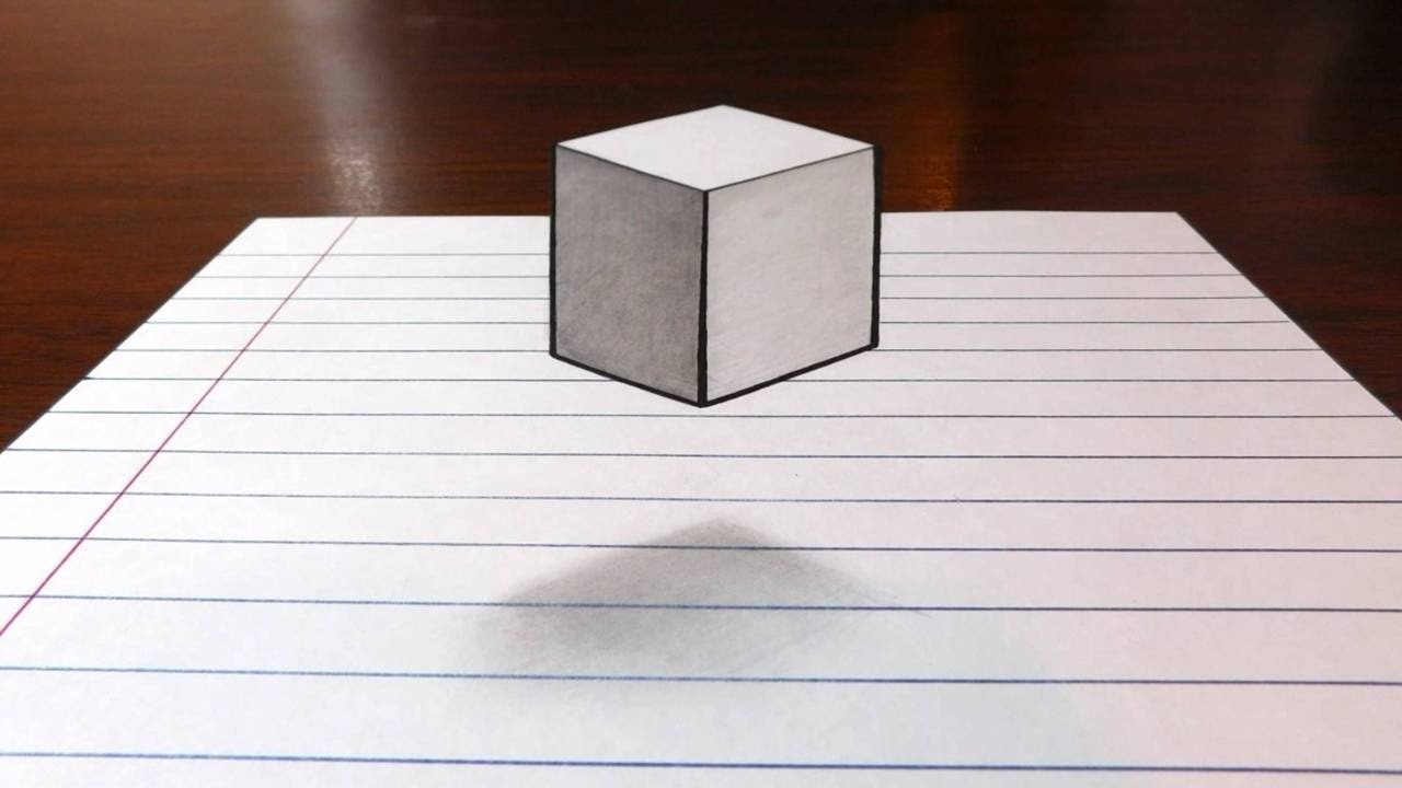 Floating Cube - 3D Trick Art on Paper - YouTube