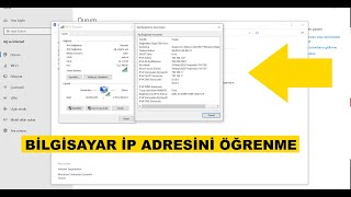 BİLGİSAYARIN İP ADRESİNİ ÖĞRENME- İP ADRESİNİ DEĞİŞTİRME - İP ADRESİ SABİTLEME (2022) Resimi