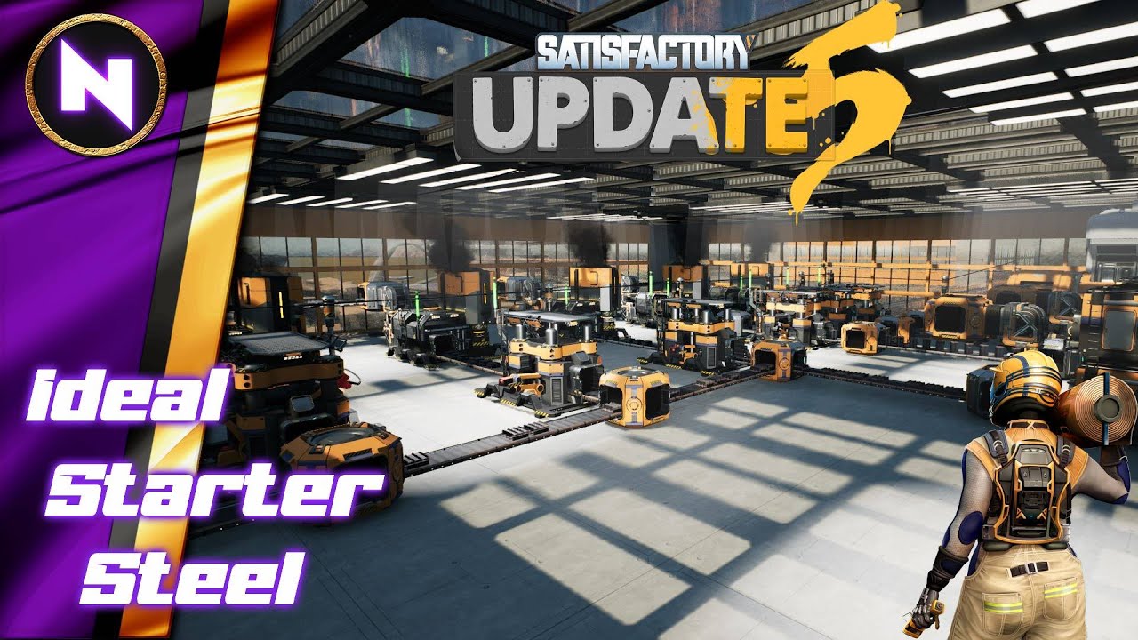 Ideal Starter STEEL Beams & Pipes Satisfactory Update 5 04 Lets