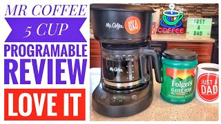 Mr. Coffee® 5-Cup Programmable Coffee Maker, 25 oz. Mini Brew, Brew Now or  Later, with Water Filtration and Nylon Filter