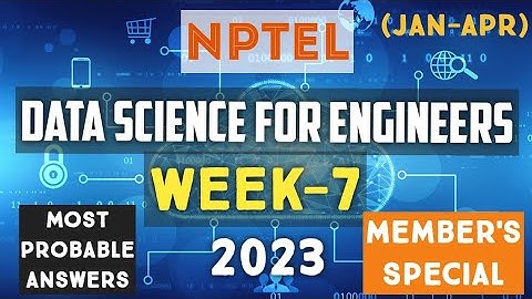 Data Science for Engineers || NPTEL week 7 answers 2023 #nptel #datascience #skumaredu #2023