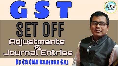 GST SET OFF | GST Adjustment Journal Entries( Input, Output - IGST, CGST, SGST )| In Hindi