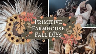 How to Make A Farmhouse Corn Husk Wreath For Fall! Easy Home Decor DIYs Using Dried Corn Husks!