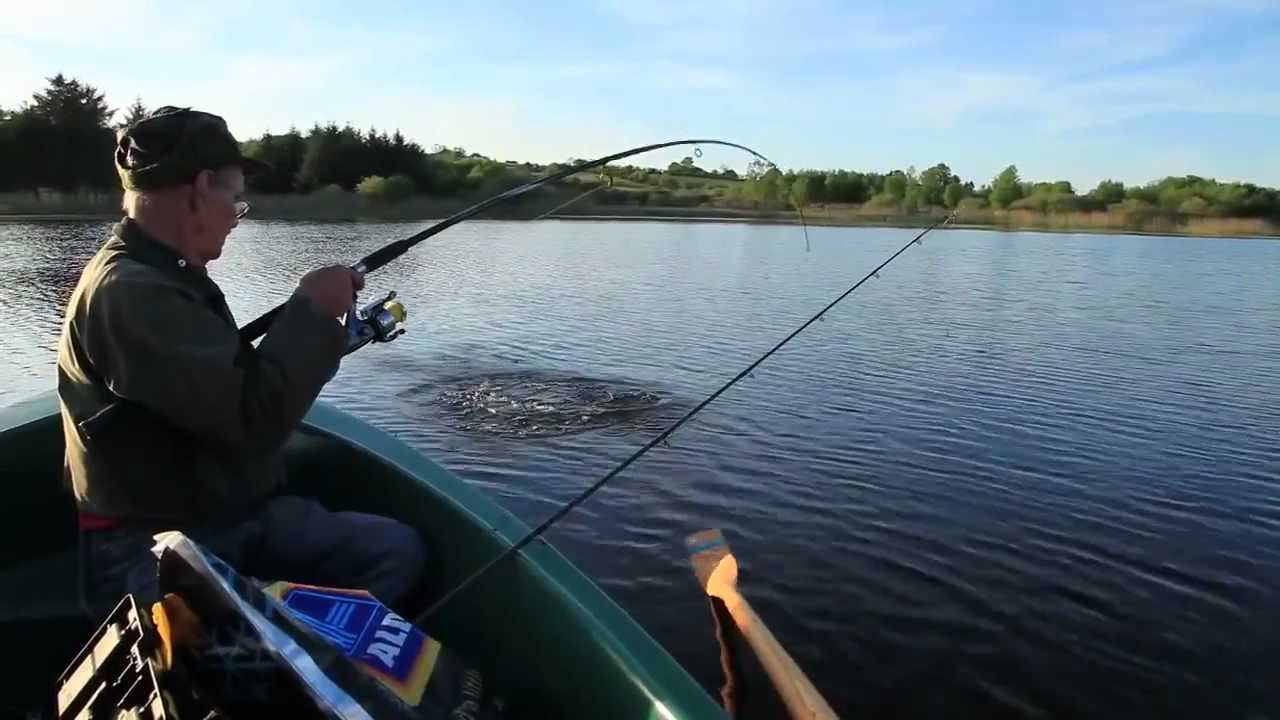 Pike fishing on Lough Gowna, County Cavan, Ireland